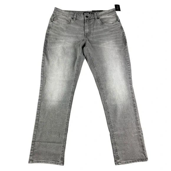 Buffalo David Bitton Slim Ash Jeans Men's Size 34x30* Straight Gray Denim New
