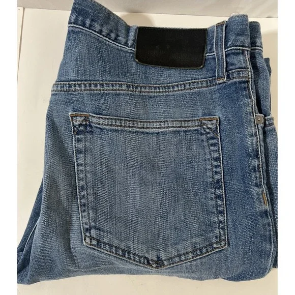 Eddie Bauer Jeans Mens 35x32 Blue Slim Fit Straight Leg Stretch‎ Casual Denim