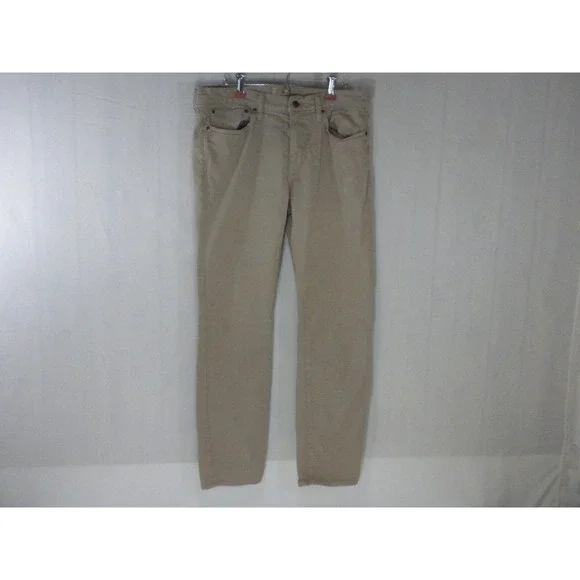 J Crew Pants Mens 34x34 Beige 484 Stretch‎ Chino Slim Fit Tapered Leg Jeans