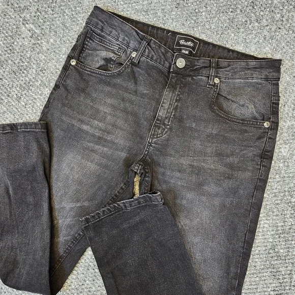 Primitive Skateboarding Mens Faded Black Denim Jeans 33x30 Stretch