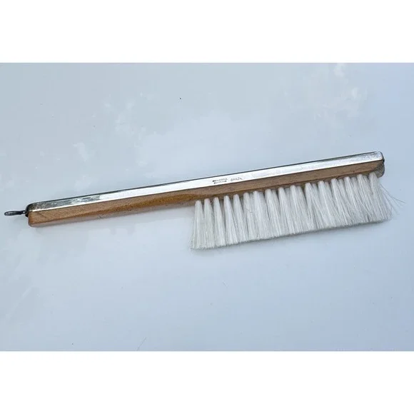 Vintage Meridional Silverplated Clothes Brush Brazil Wood‎ Handle Vanity Brush