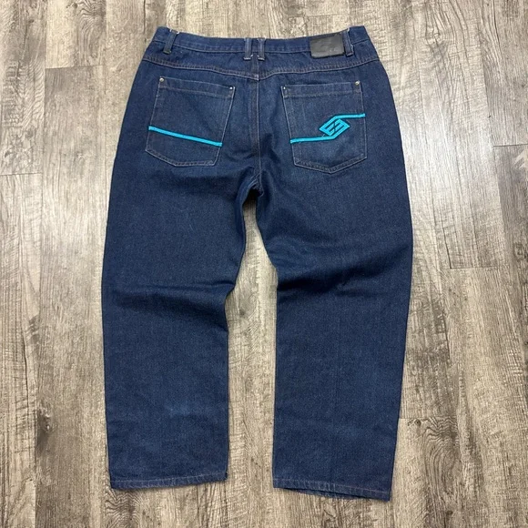 Vtg Enyce Jeans Baggy Loose Fit Hip Hop Y2K Skater Embroidered