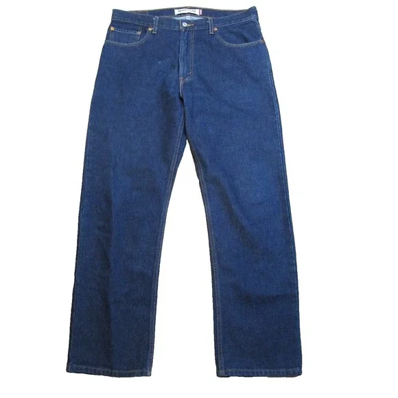 Levi's Blue 505 Regular Fit Straight Denim Dark Wash Jeans‎ Men's Size 36 x 32