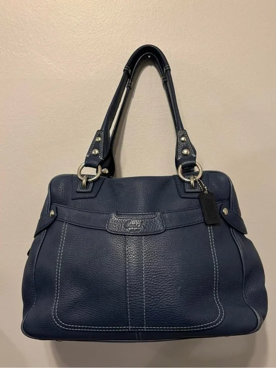 Coach Blue Leather Satchel