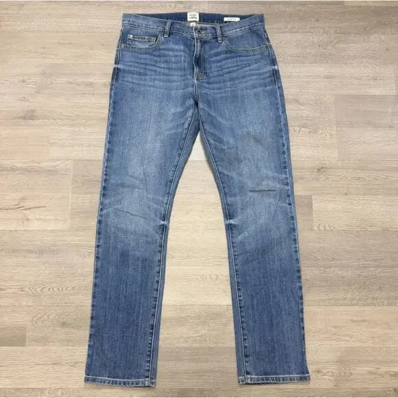 Flint and Tinder Jeans Mens 33x32 Slim Fit Blue Denim Light Wash Stretch