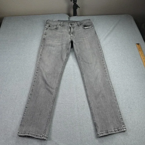 Levis 511 Jeans Mens 33x30 (meas. 32x29)Gray Faded Slim Fit WaterLess Denim