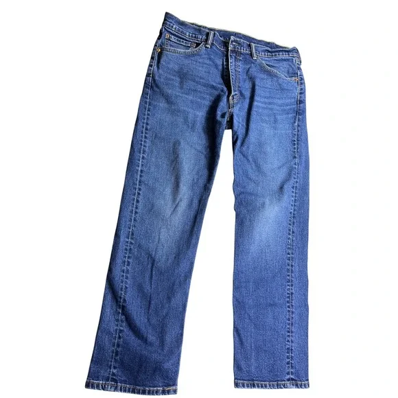 Levis 505 Jeans Mens 38x30 Regular Fit Straight Leg Medium Wash Denim Pants
