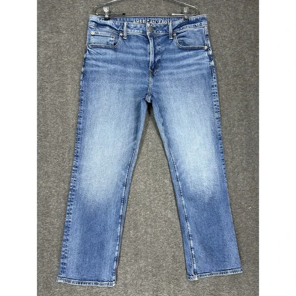 American Eagle Jeans Mens 34x30 (fits 34x29) Whiskering Airflex Original Bootcut