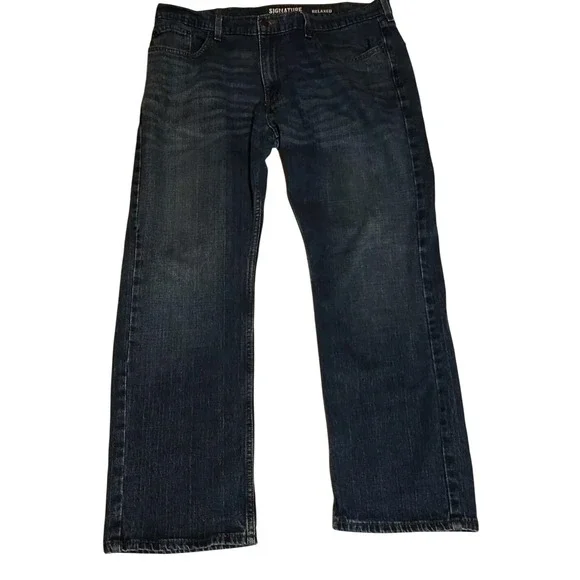 Levis Relaxed Fit Dark‎ Wash Jeans 39x28 (Tag 38x32) Straight Leg Western Cowboy