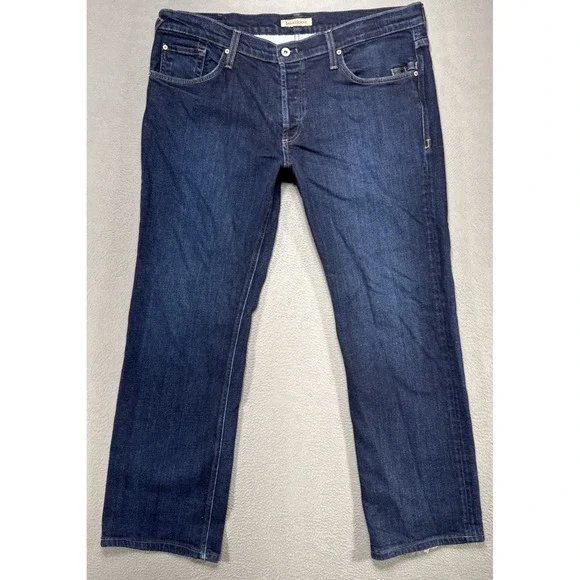 James Jeans Travis The Straight Mens 40x30 (38x30) Button Fly Dark‎ Wash Preppy