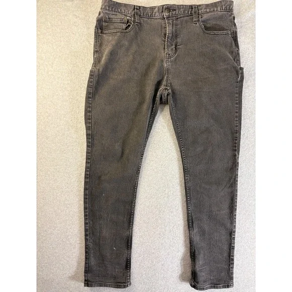 Gap Mens Black Skinny Jeans 38x32 Black Rinse Stretch‎ Denim S/447564-00