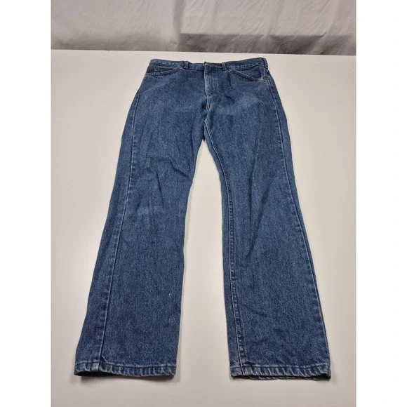 VTG L.L. Bean Jeans Mens 35x31 Blue Straight Leg Denim Regular Fit Made in USA