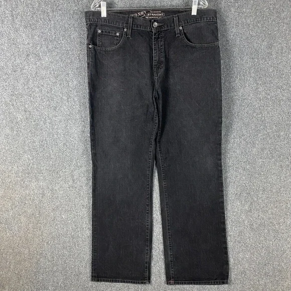Old Navy Jeans Men's 36x30 Straight Leg Denim Charcoal‎ Gray 100% Cotton