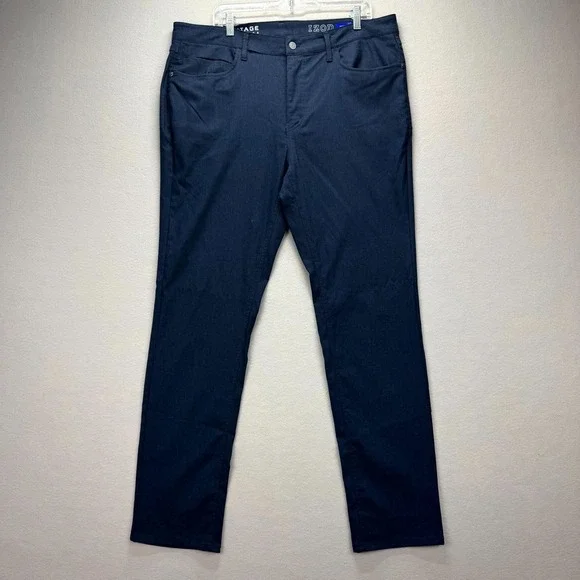 Izod Advantage Performance‎ Ankle Pants Mens 39x34* Blue Stretch Straight Fit