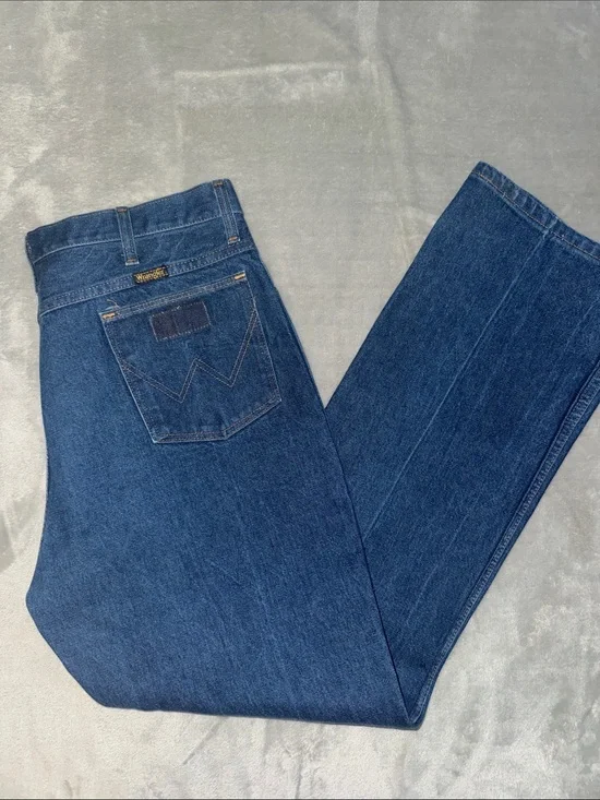 Vintage Wrangler Blue Classic Straight Leg Jeans 36x32