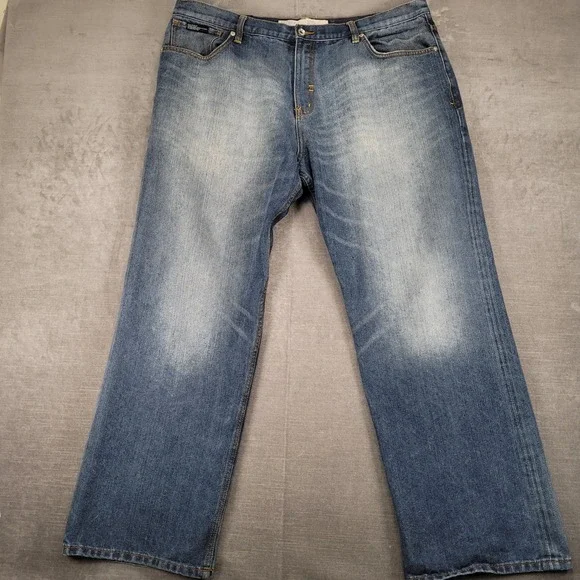 Rocawear Y2K Baggy Denim Jeans‎ Relaxed Fit Blue Wash Mens Size 42x32
