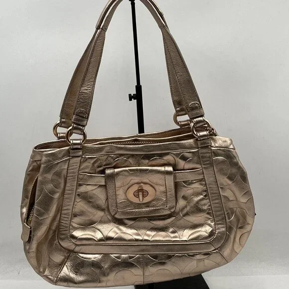 Coach Metallic Rose Gold Soho Satchel