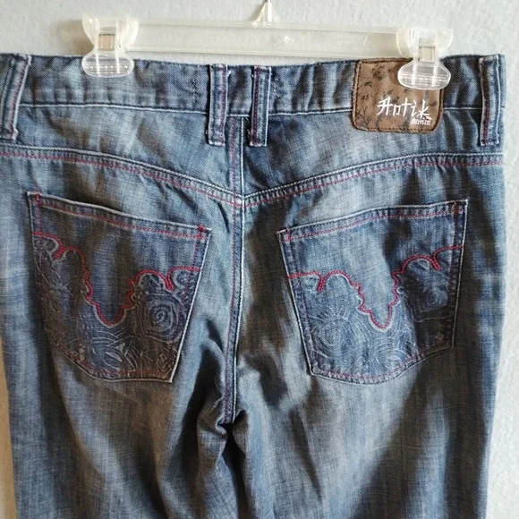 Antik Denim Men's Size 33 (Fits 34x32) Jeans Blue Medium‎ Wash Button Fly