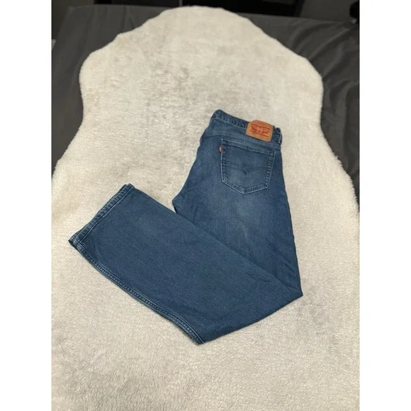 Levi's 569 Mens 36x34 Act (36x32) Loose Straight Blue Denim Jeans Pants Stretch‎