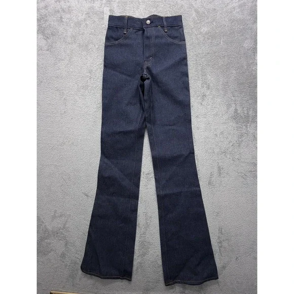 Vintage Levis 746-0917‎ Jeans Mens 28x36 Blue Student Bell Bottom Dura Plus 70s