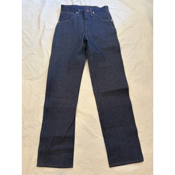Wrangler Jeans Men's 27x32 Blue Dark Wash Original Fit Cowboy Cut