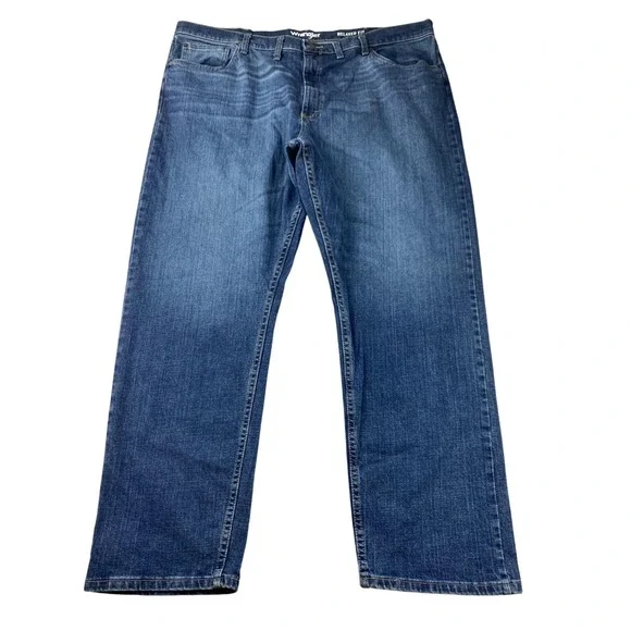 Wrangler Jeans Men 46x32‎ Relaxed Fit Five Star Blue Stretch Denim Pants Mexico
