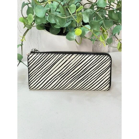 Coach Bleeker Slim Zip Zebra Print