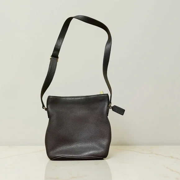 Coach brown Pebbled Leather Shoulder Bag