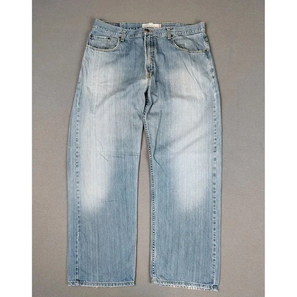 Vintage Y2K Levis Loose Fit 569 Jeans 38x32 Blue Straight Wide Leg Grunge Skater