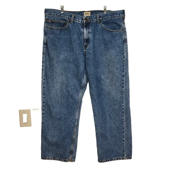 C.E. Schmidt‎ Vintage Workwear Jeans 42 X 30 Blue 100% Cotton Small Stain