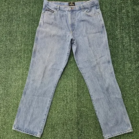 Red Head Jeans Mens 38 x 32 Light Wash Distressed Pockets Classic 100% Cotton