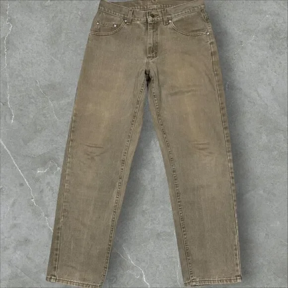 Vintage 90s Lee Riders Baggy Grey Denim Skater Surf Jeans 31x32 - (Actual 31x30)