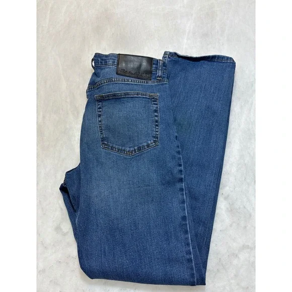 Eddie Bauer‎ Mens Jeans 32W x 34L Blue Denim Straight Leg Casual Pants