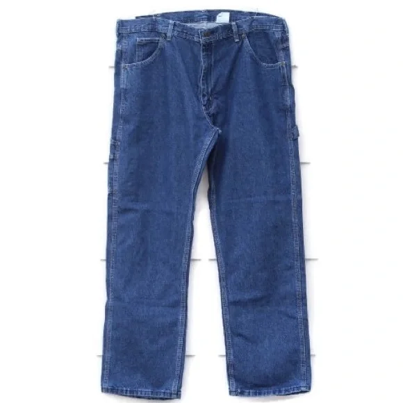 Key Blue Traditional Fit Denim Dungaree Jeans