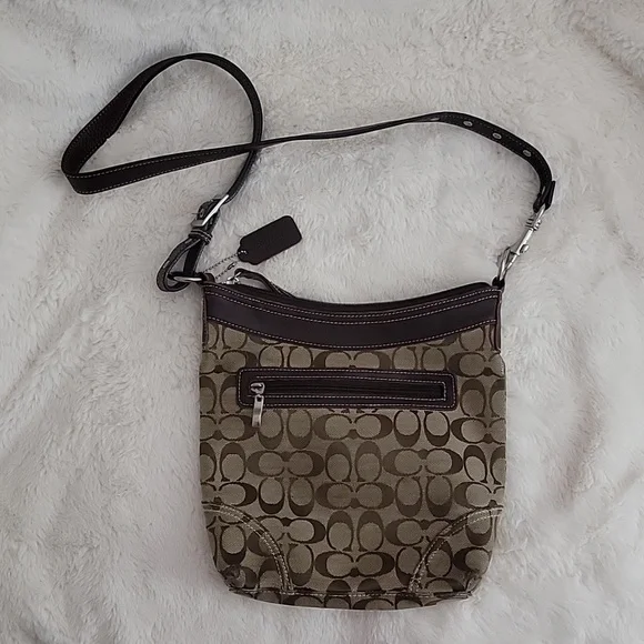 Coach Monogram Canvas Crossbody Bag Purse
