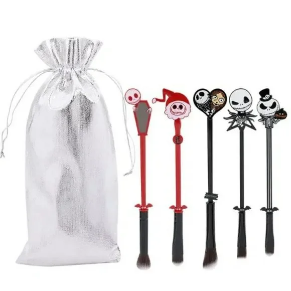 The Nightmare Before Christmas Makeup Brushes 5pcs Christmas Makeup Brush Set