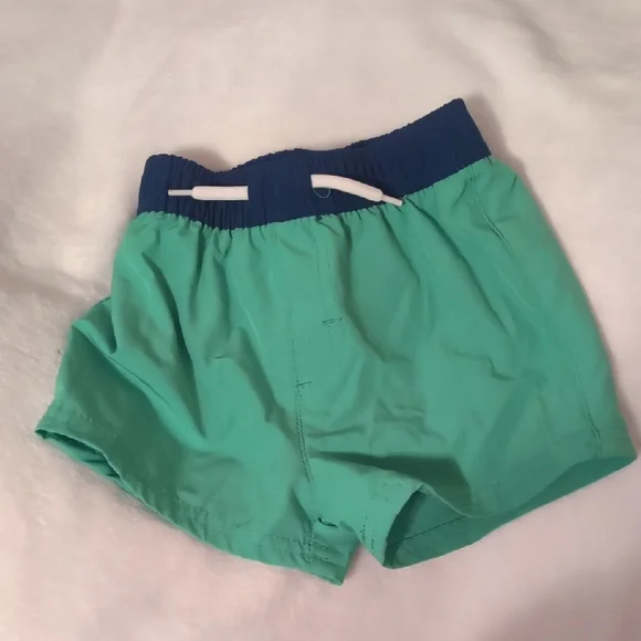 Wonder Nation Blue and Green Swim Shorts 12 Month