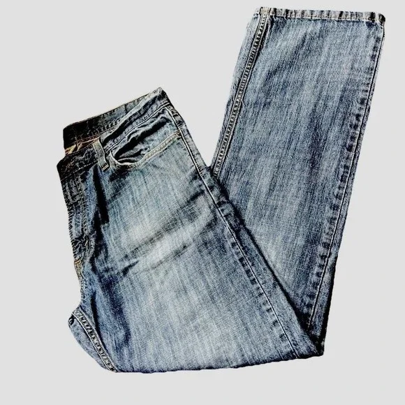 Levi Strauss 514 Slim Straight Jeans Mens 36x30 Blue Denim Cotton