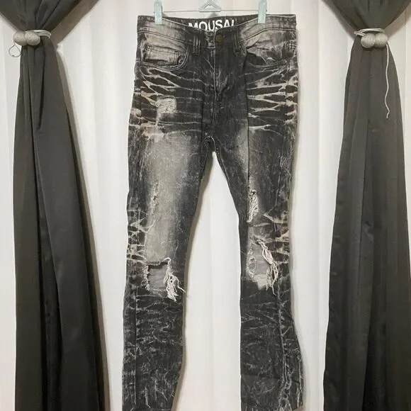 Mousai MENS black distressed jeans