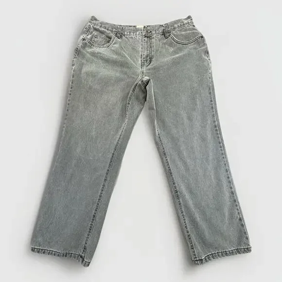 RedHead Flannel Lined Jeans Men's 38x30 Relaxed Fit Gray Washed Denim