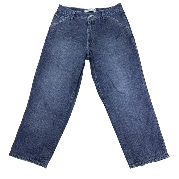 Urban Pipeline Men Carpenter Jeans 32x30 Dark Wash Utility Workwear Straight Leg