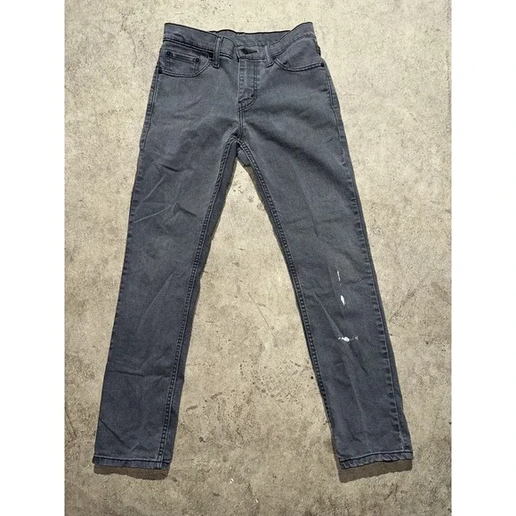 Levis 511 Jeans Men 29x30 Gray Slim Fit Straight Leg Distressed Stretch Denim‎