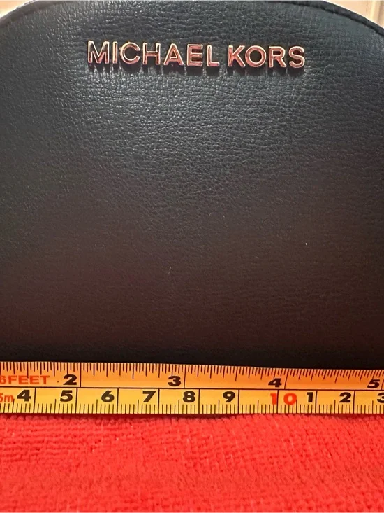 Michael Kors Black Leather Case with Gold Logo