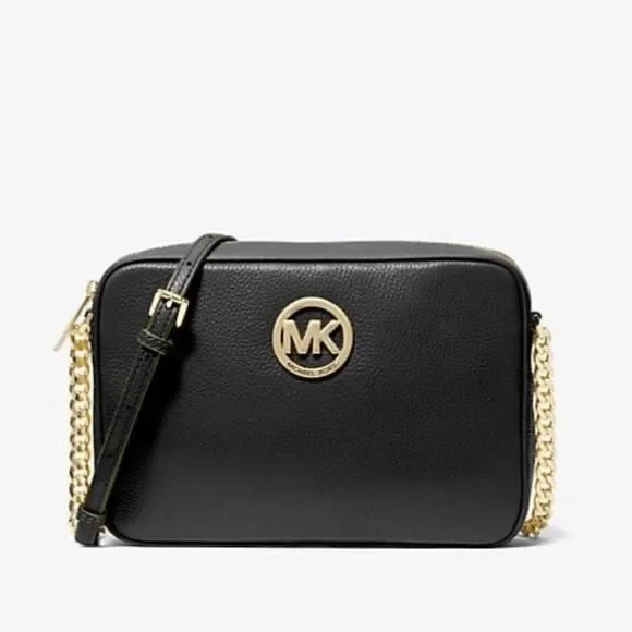 Michael Kors Fulton Pebbled Leather Bag in Black