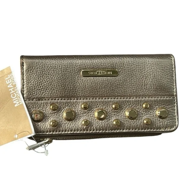NWT Michael Kors‎ Gold Studded Wallet