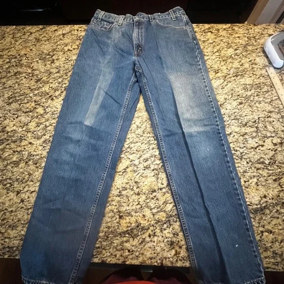 Vintage Levis 550 Mens 36x32 Blue Relaxed Fit‎ Tapered Leg Jeans Made in USA