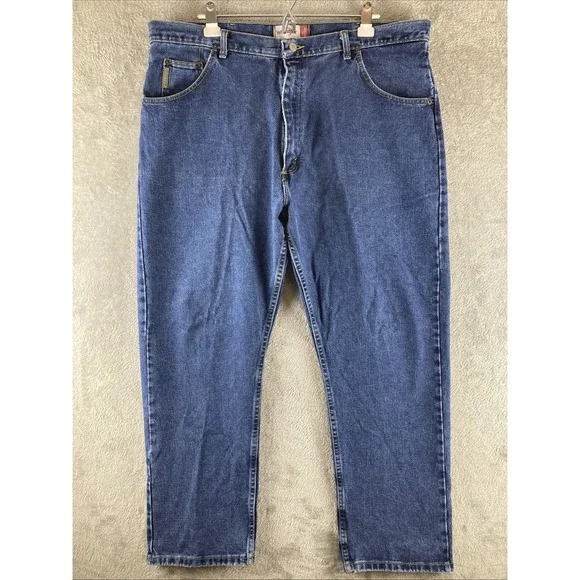 Wrangler‎ Genuine Men's  Regular Fit Blue Denim Jeans size 42x30