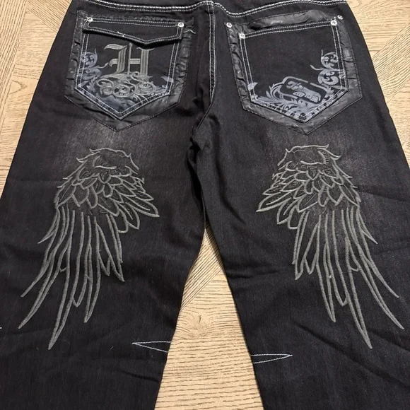 COPY - PLAY BIGG - Men’s Y2K Grudge Black Jeans Size 38