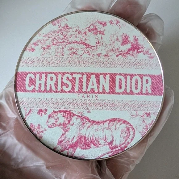 🐯 CHRISTIAN DIOR Pink Tiger Toile Compact Mirror NIB