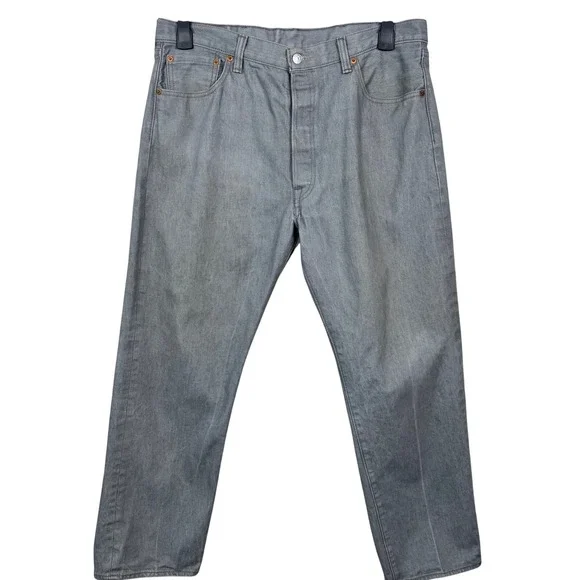 Levi's 501 XX Jeans 38x32 Gray Wash Button‎ Fly Straight Leg Vin